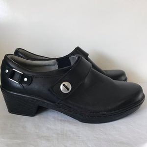 Klogs Black Leather Shoes